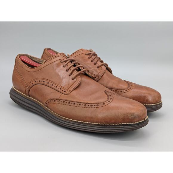 Cole Haan Men\'s Original Grand Wingtip Oxford Brown Shoes C26472 Size 12 M main image 5